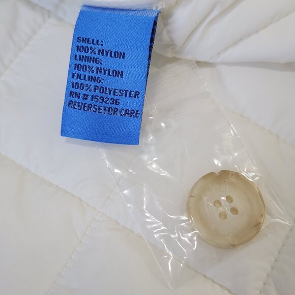 J. McLaughlin NWT Danica Quilted Jacket S Egret White Button Closure Embroidered - Picture 10 of 11